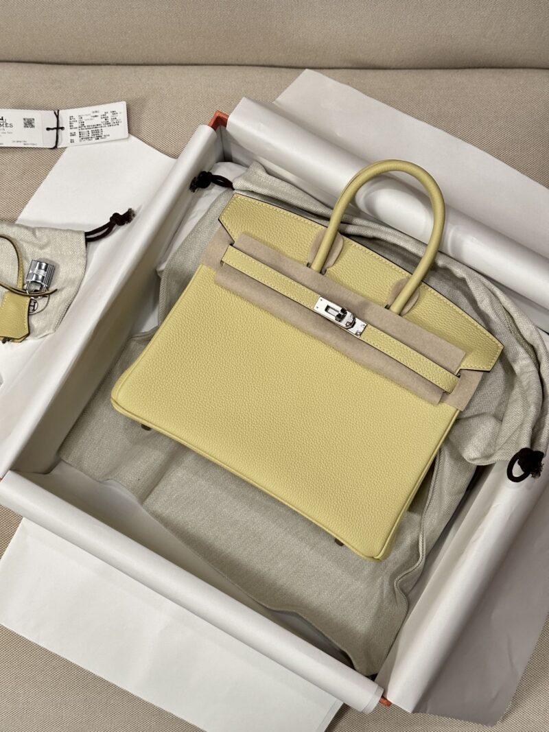 Hermès Birkin 25 Jaune Poussin Togo Palladium Hardware - Image 6