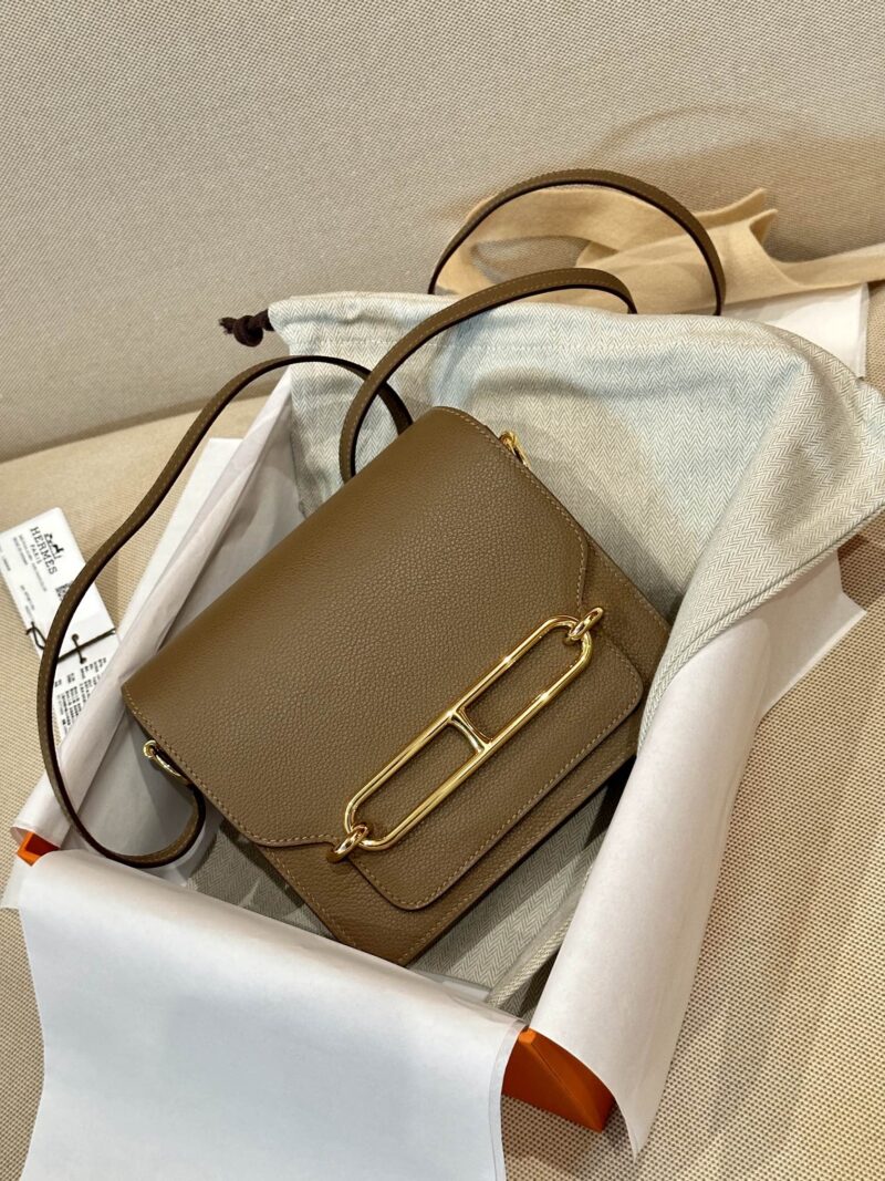 Hermès Roulis 18 Evercolor Beige Weimer Gold Hardware