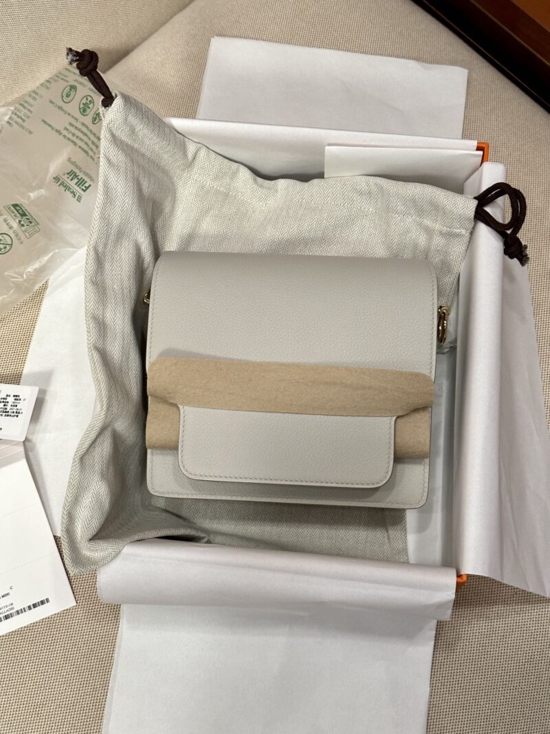 Hermès Roulis 19 Evercolor Gris Pearl Gold Hardware - Image 8