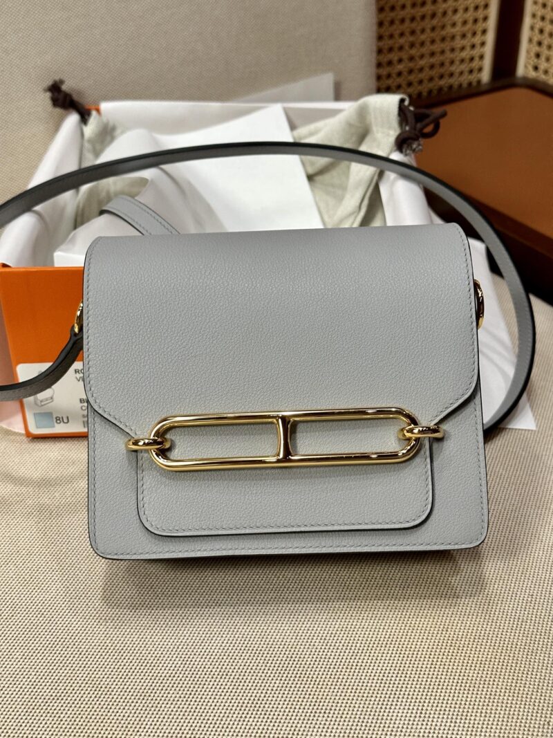 Hermès Roulis 19 Evercolor Blue Glacier Gold Hardware - Image 3