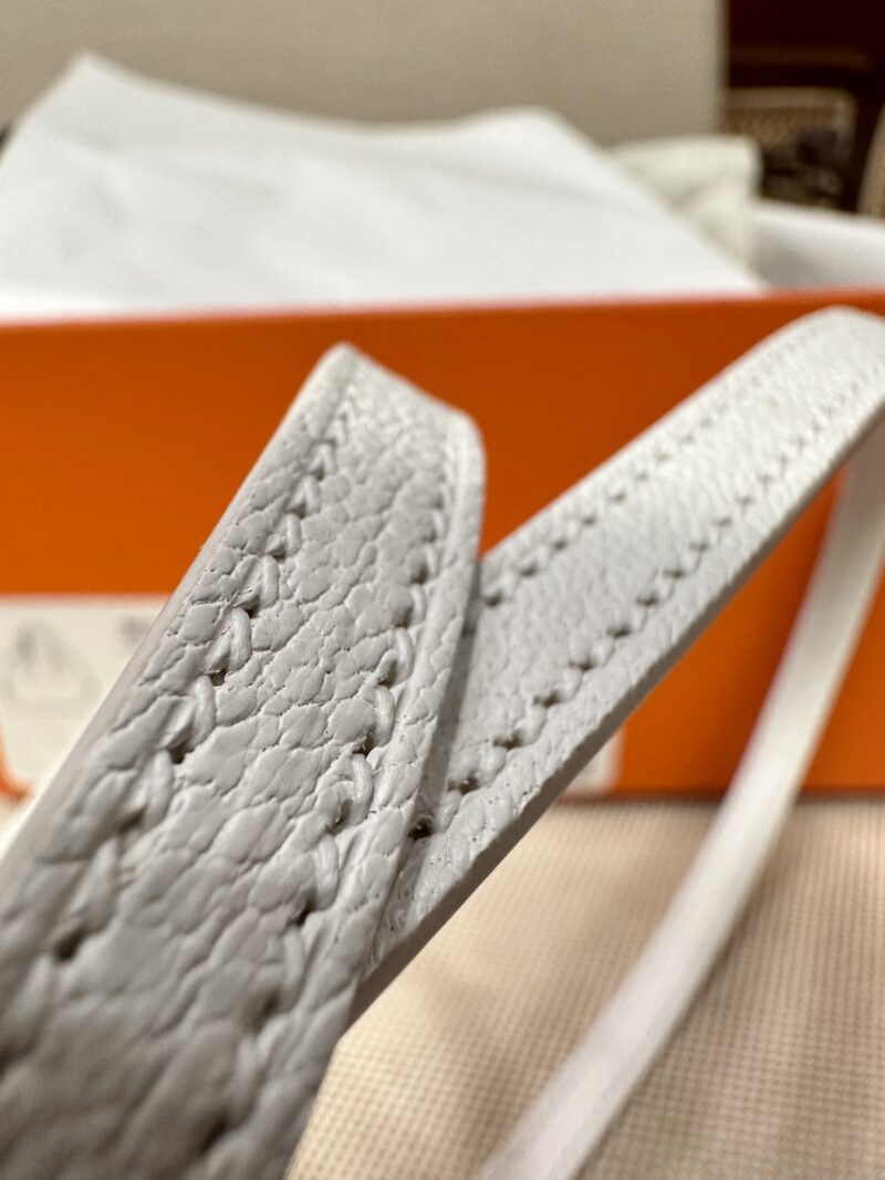 Hermès Mini Bolide 18 Chevre Blanc Silver Hardware