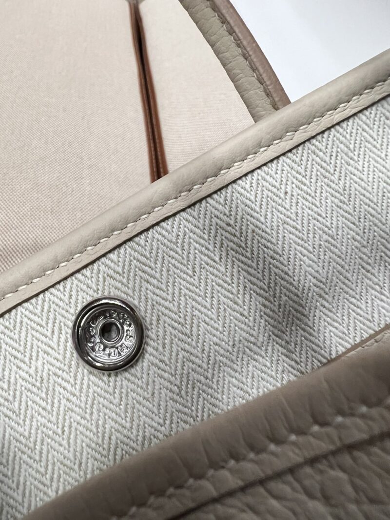 Hermès Garden Party 30 Country Leather Craie Silver Hardware - Image 7
